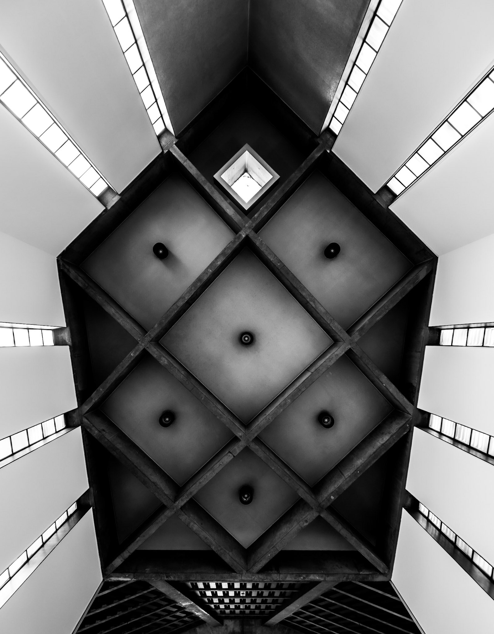 The vaulted ceiling of the Lady Chapel inside Liverpool's Metropolitan Cathederal