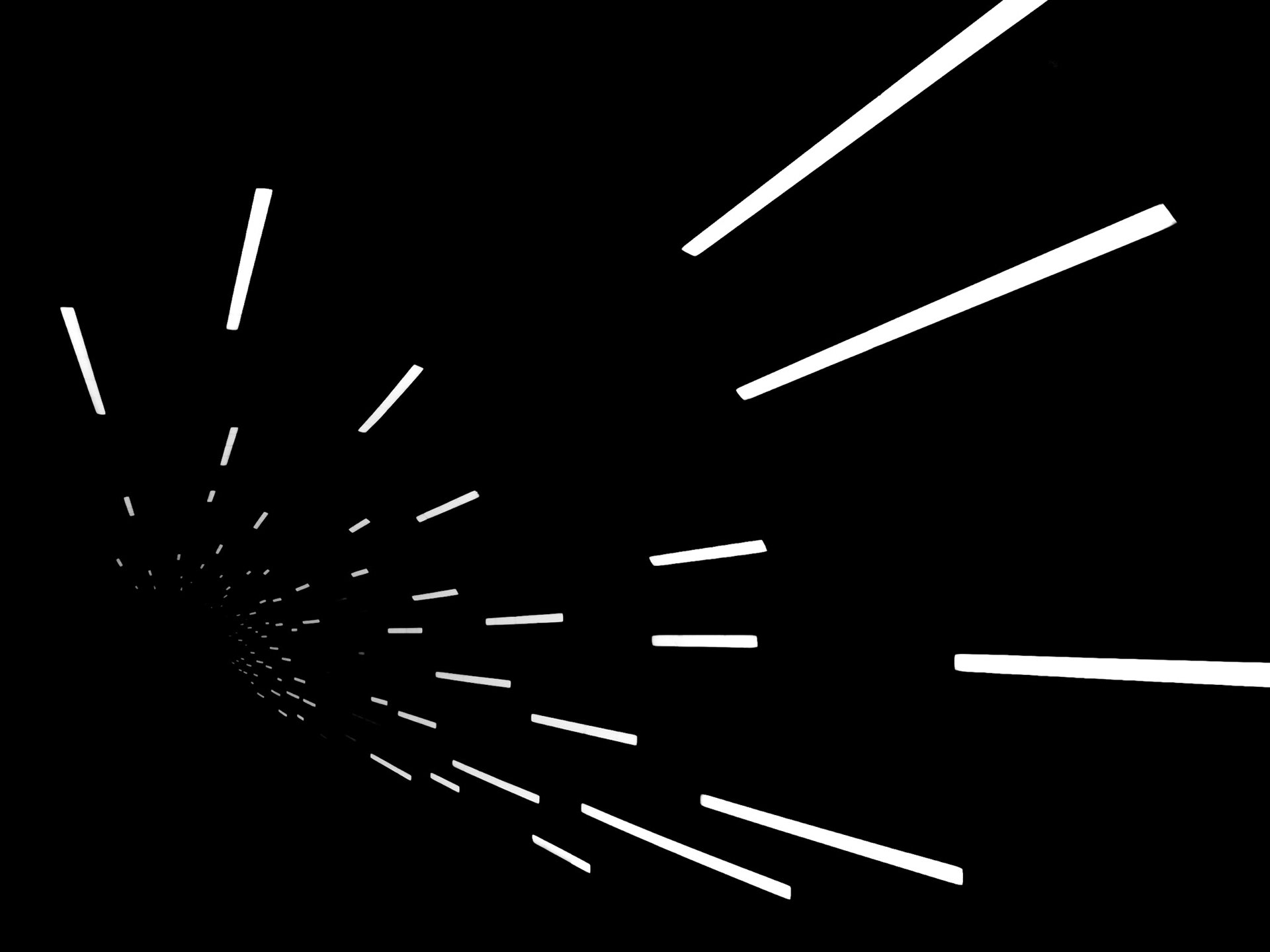 Streaks of light entice pedestrians onto a tunnel in New York's Chelsea district