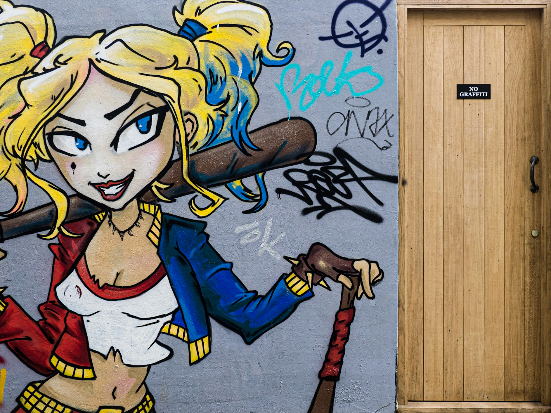 Artists ignore a polite request with a tongue-in-cheek reply