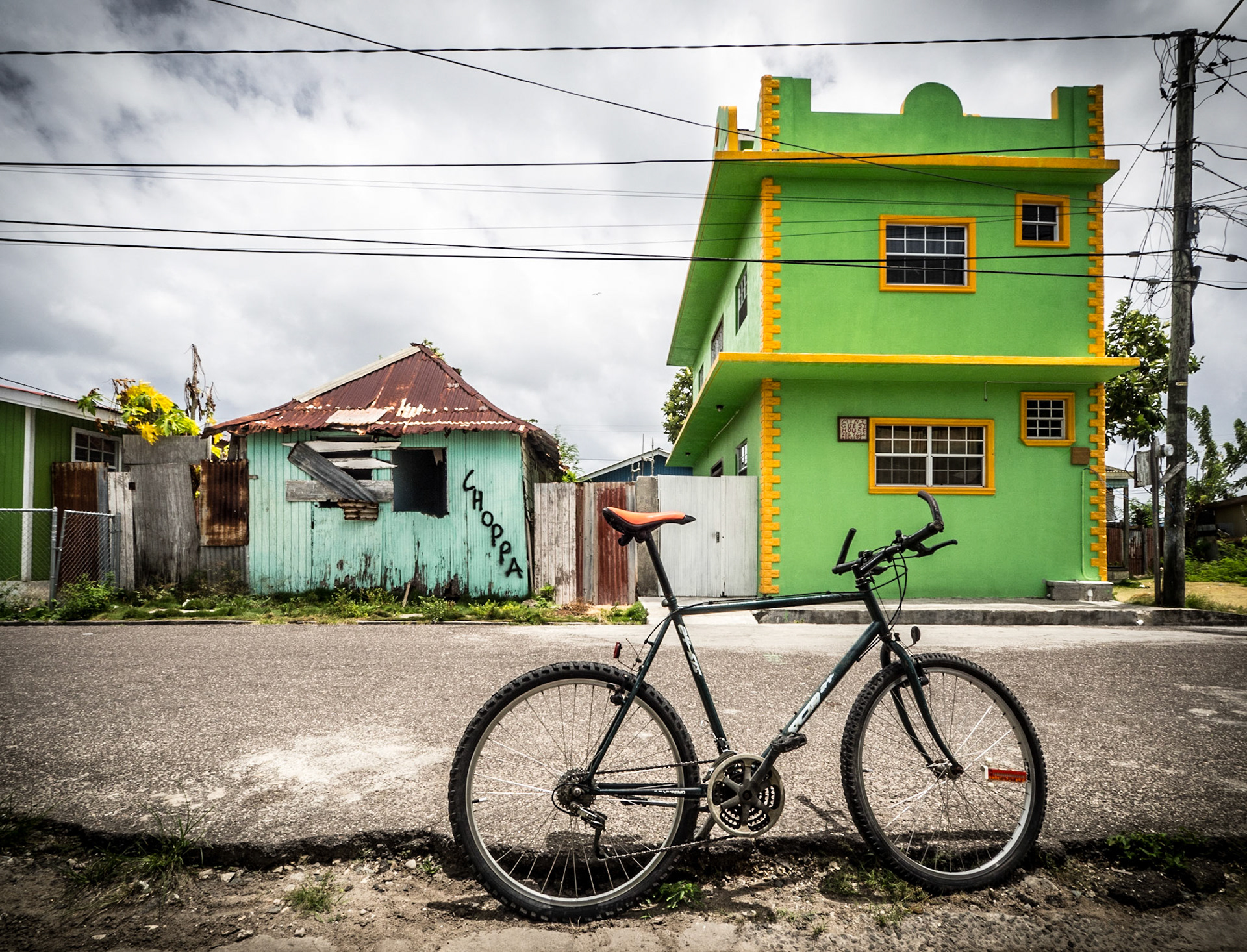 Two-wheeled transport is a cheap way of getting around in the Gros Islet village of St Lucia