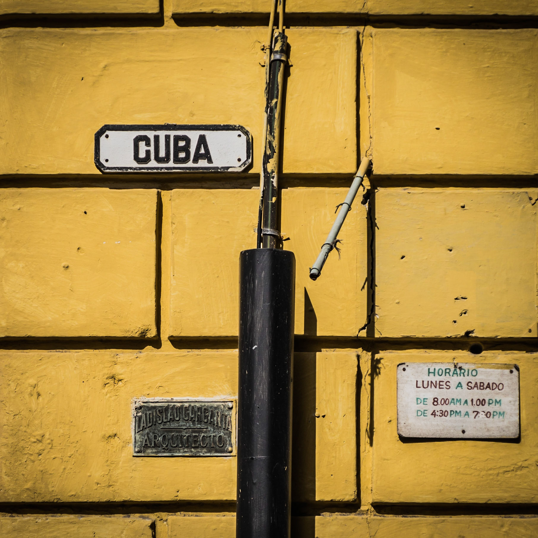 The sign of Cuba street in the country's capital, Havana