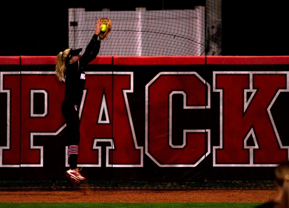 Sam Russ robs a home run on May 8, 2021.