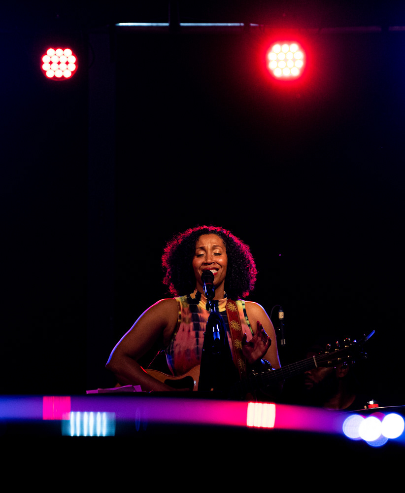 Rissi Palmer performs a drive-in concert on NC State's Centennial Campus on Oct. 23, 2020.