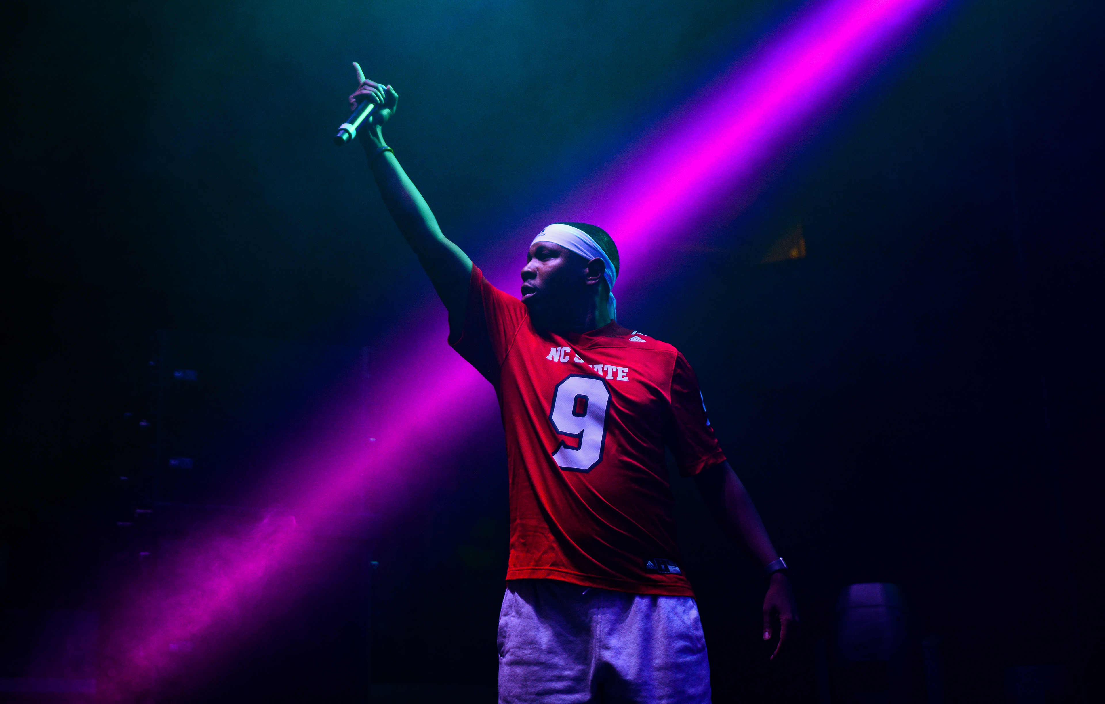 DJ Trellz opens for NC State's homecoming concert on Sept. 19, 2019 in Reynolds Coliseum.