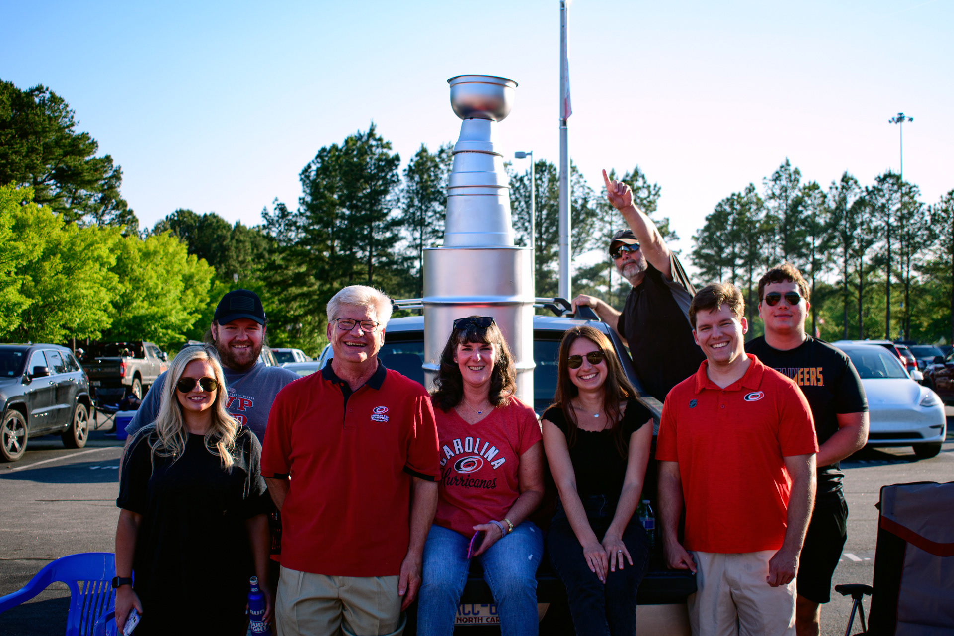 Fans tailgate for Game 2 against Nashville on May 19, 2021.