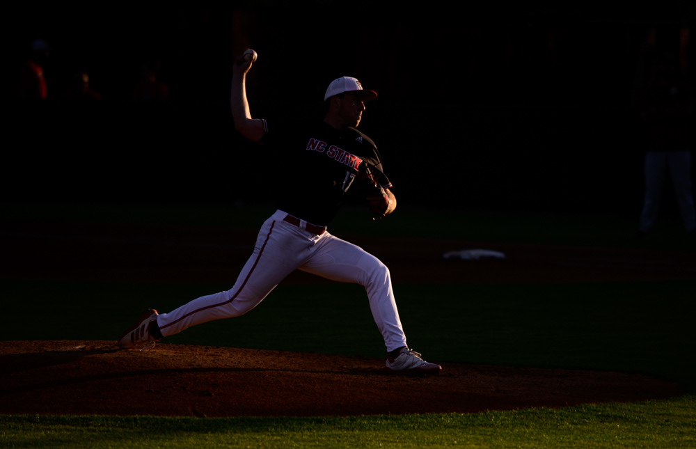 Sam Highfill pitches on May 21, 2021.