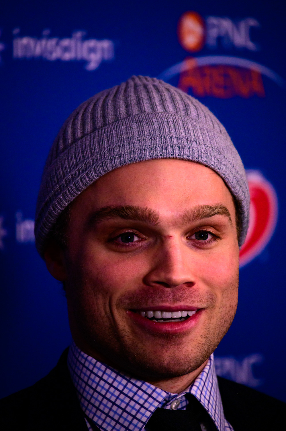 Max Domi addresses the media on March 22, 2022 after being acquired by Carolina at the trade deadline.