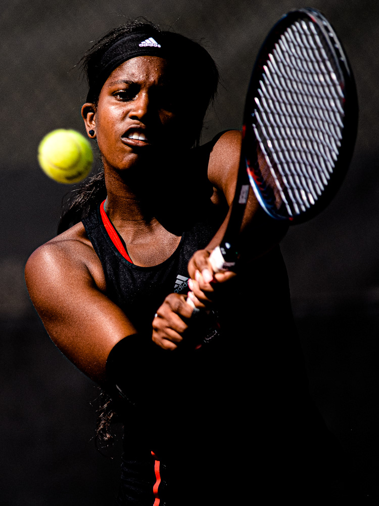 Alana Smith returns the ball on March 24, 2019.