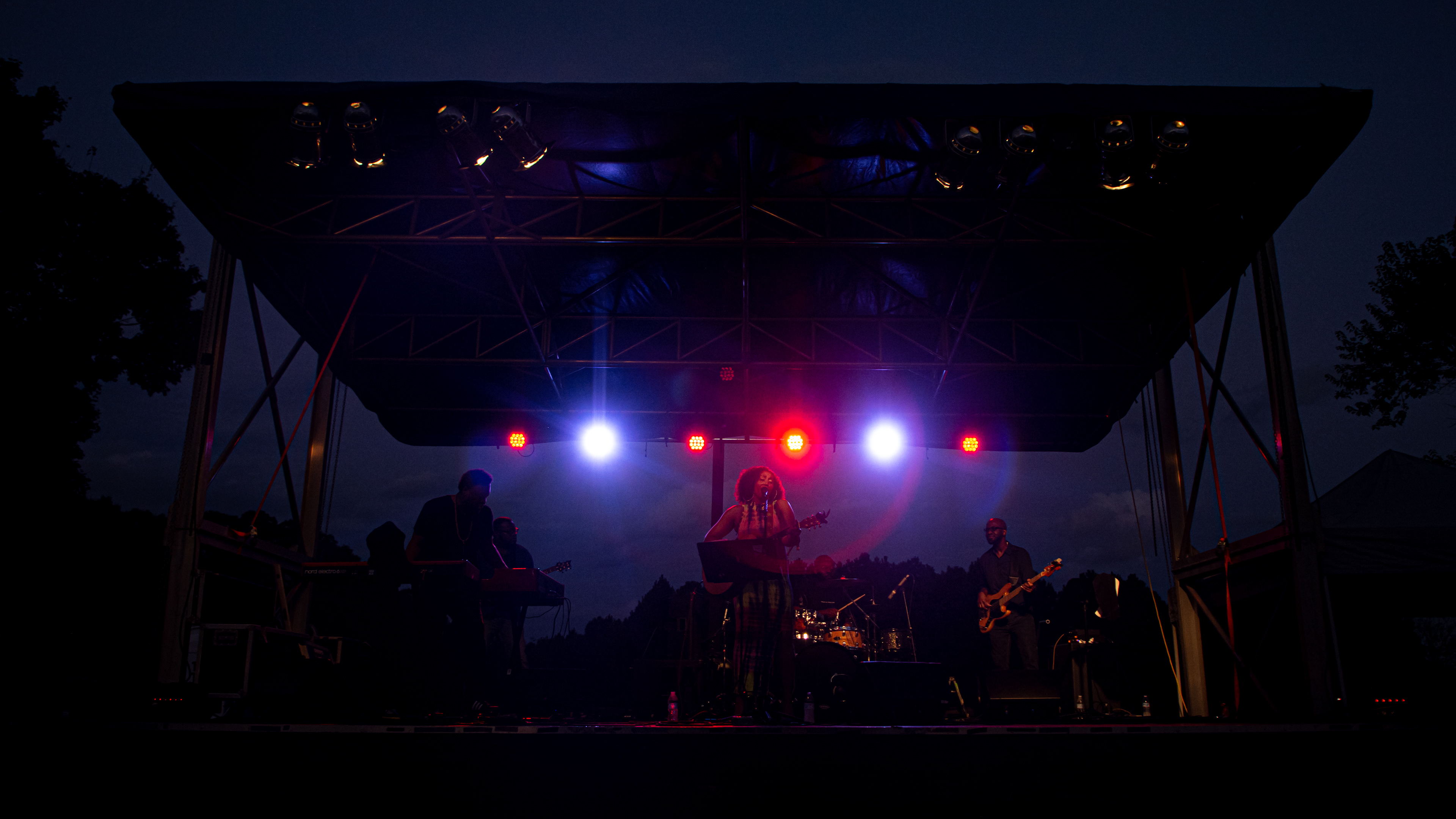 Rissi Palmer performs a drive-in concert on NC State's Centennial Campus on Oct. 23, 2020.