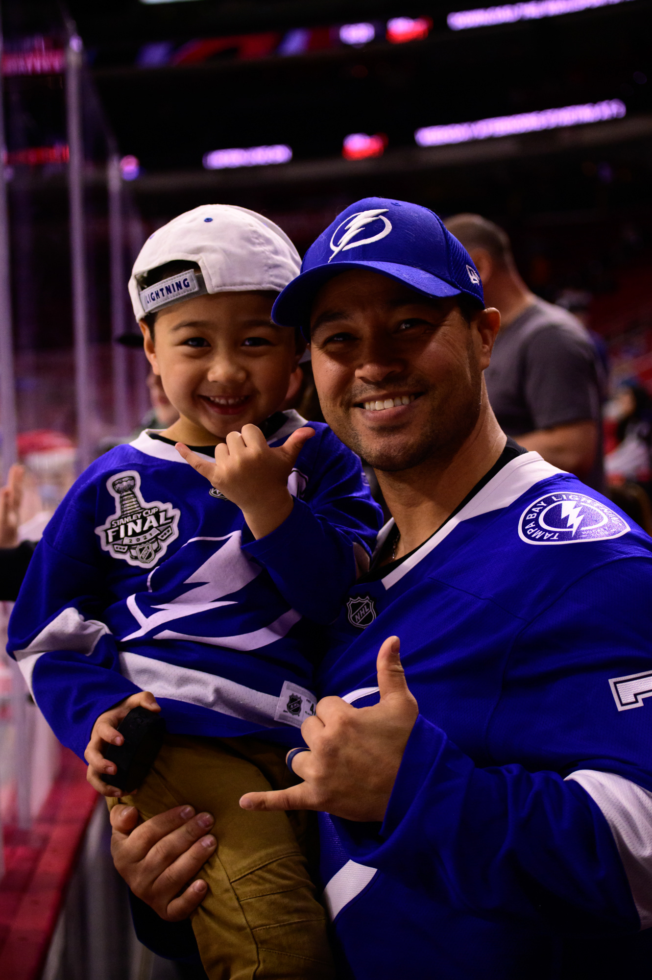 Lightning fans watch warmups on March 22, 2022.