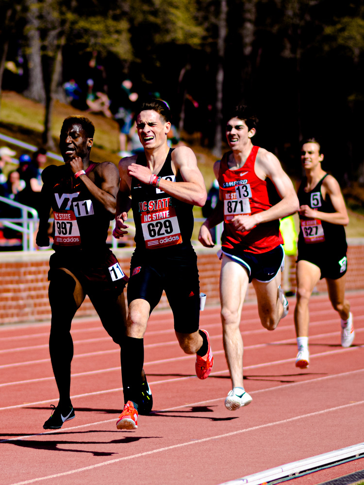 Tim Bason (629) competes in the 1500 meters on March 29, 2019.