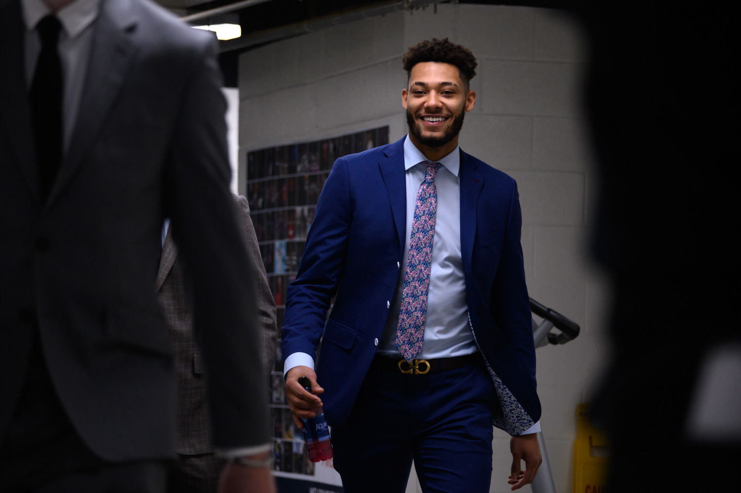 Rangers defenseman K'Andre Miller enters PNC Arena on May 30, 2022.