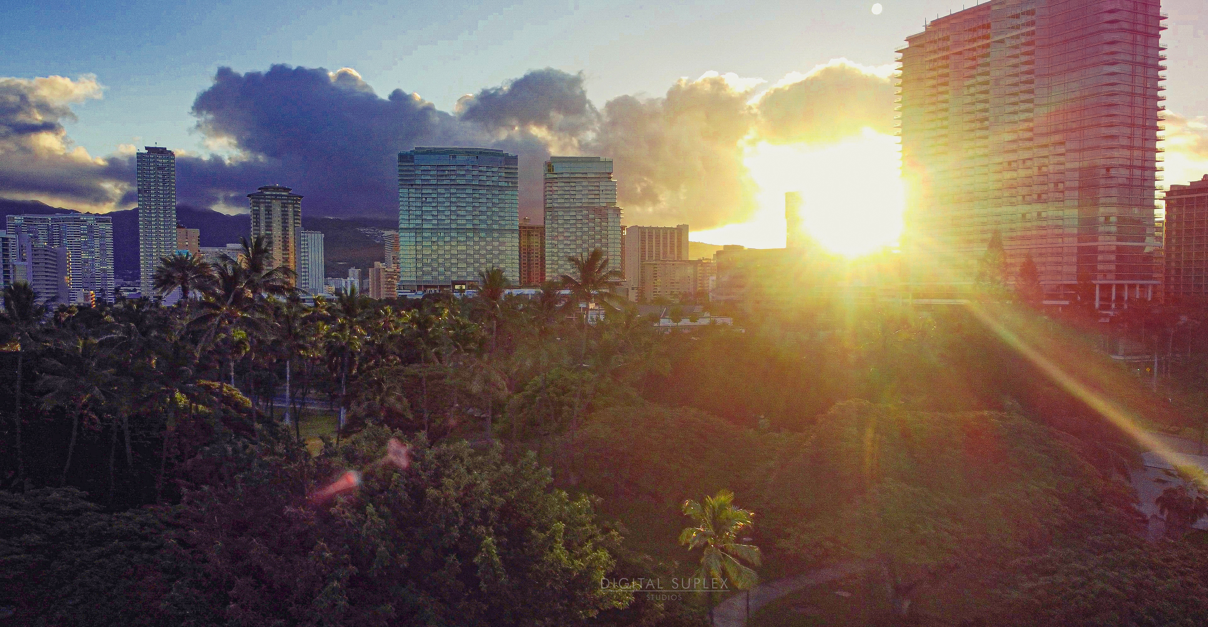 Sunrise over Waikiki (taken w/ DJI Mini 2)