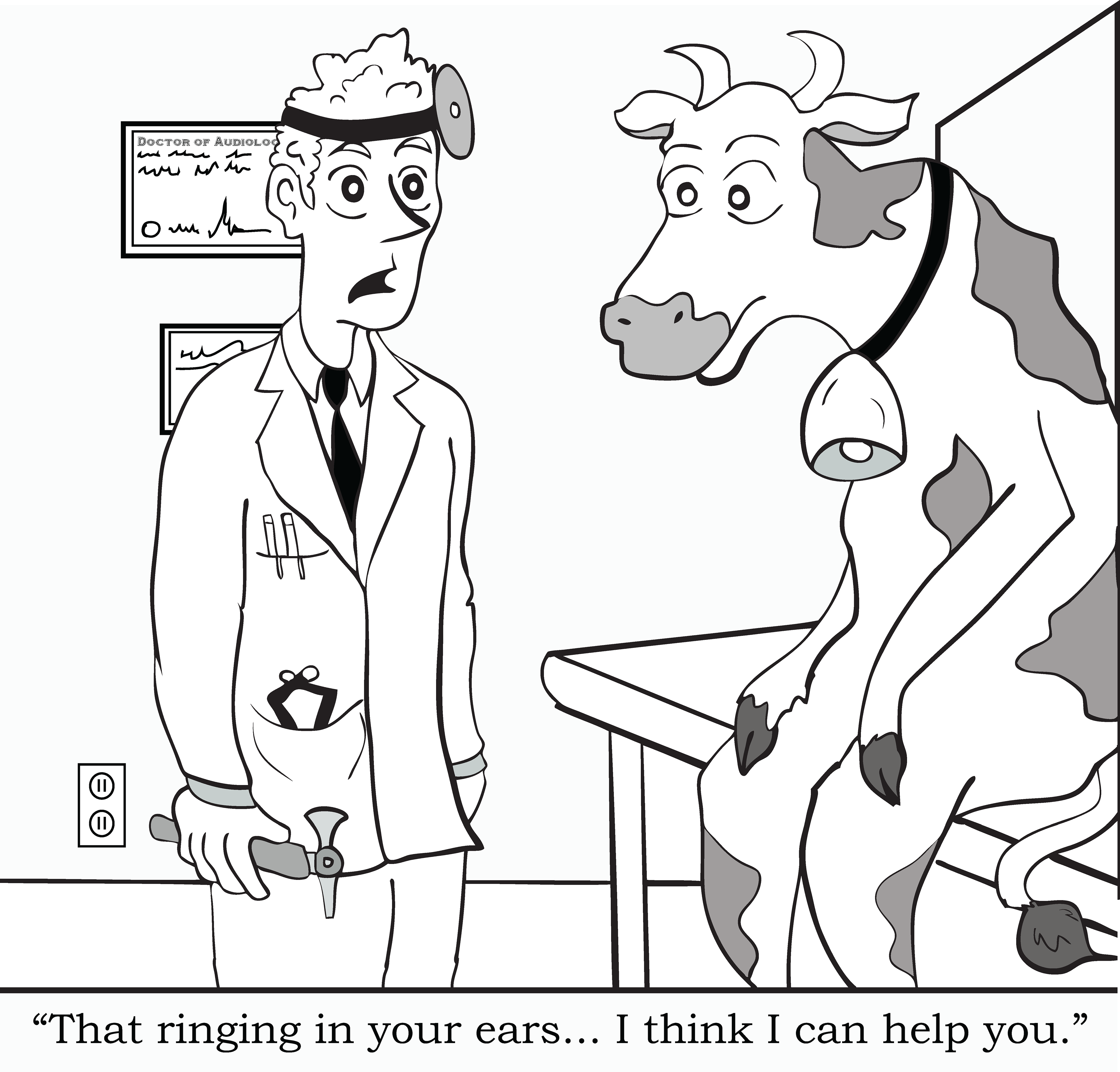 Comic Strip illustrated for Hearing Health USA.