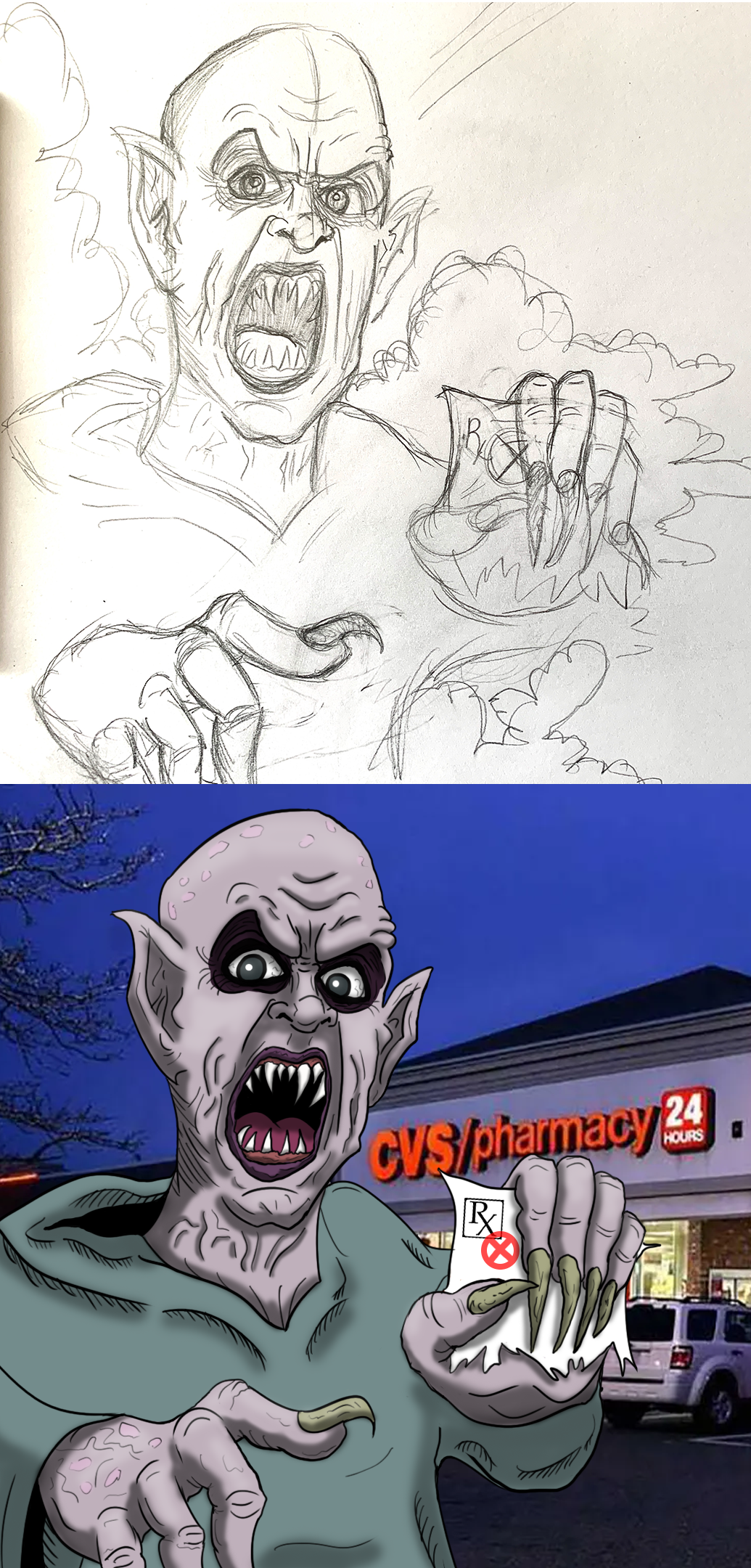 From my animated parody commercial, "Zom-B".