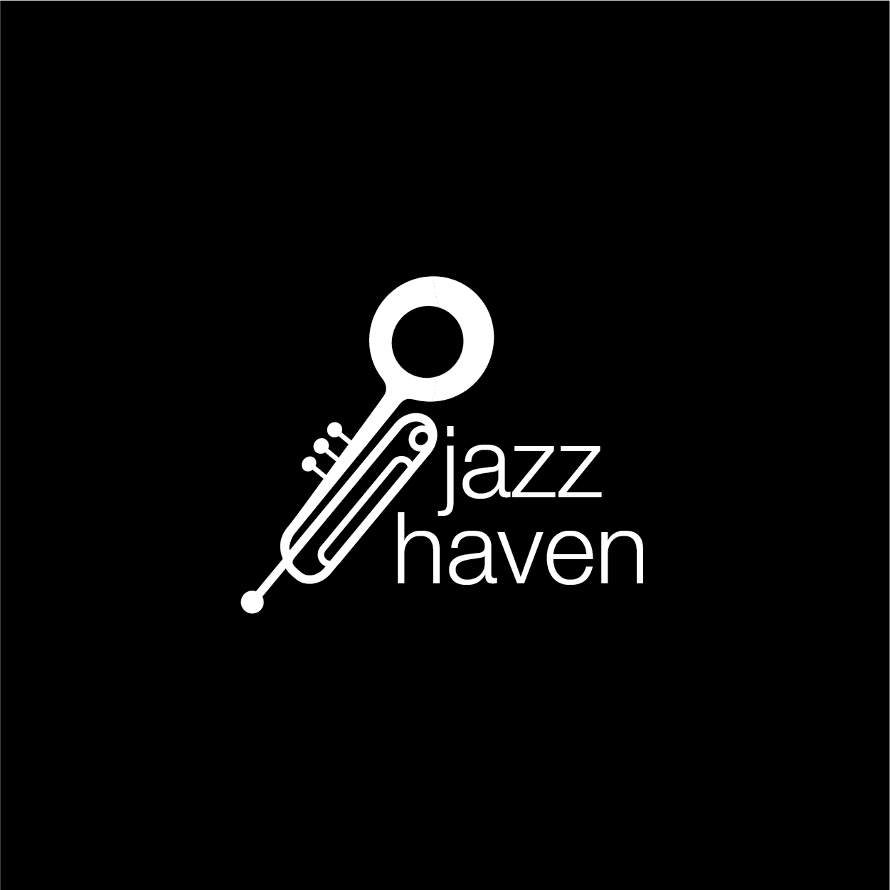 Jazz Haven Logo White on Black