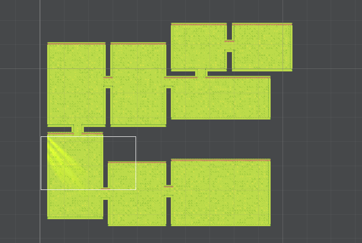 Dungeon created using the "Rooms First" logic, using the Binary Space Partitioning algorithm