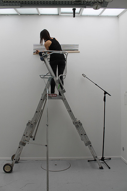 Lignes, réalisation in situ, Progress Gallery, 2017 