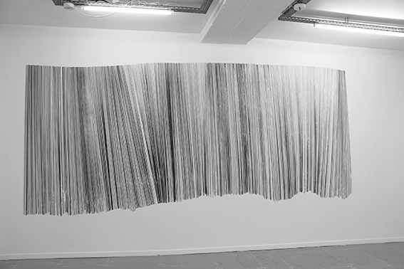 Lignes, mouvement à l'horizontal, 190cm x 480 cm, Progress Gallery 