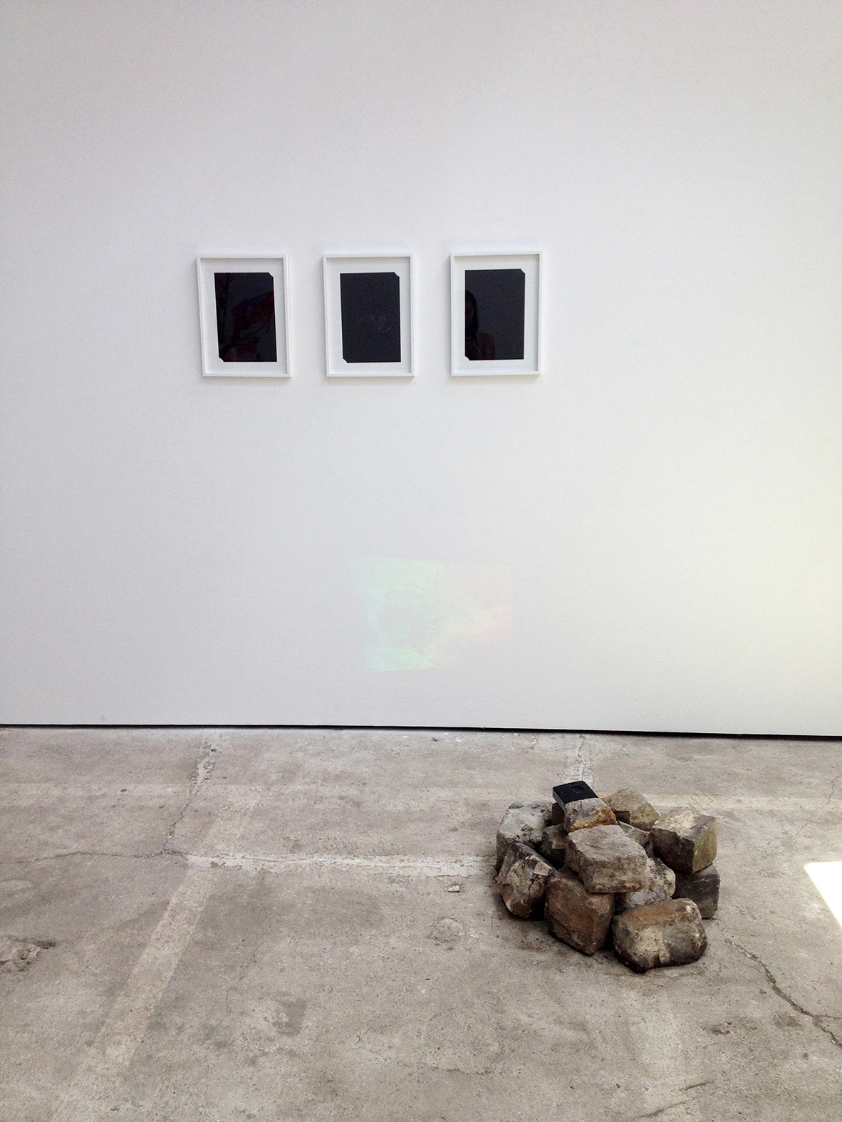 Reminiscences d'un paysage, vue de l'exposition Green is the coolest color, Le Houloc, Aubervillers, 2018