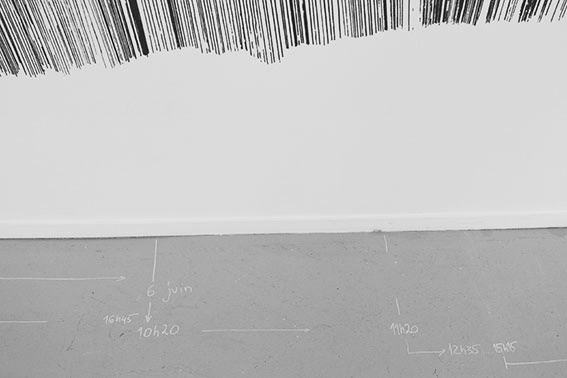 Lignes, temporalité au sol, Progress Gallery, Paris, 2017 