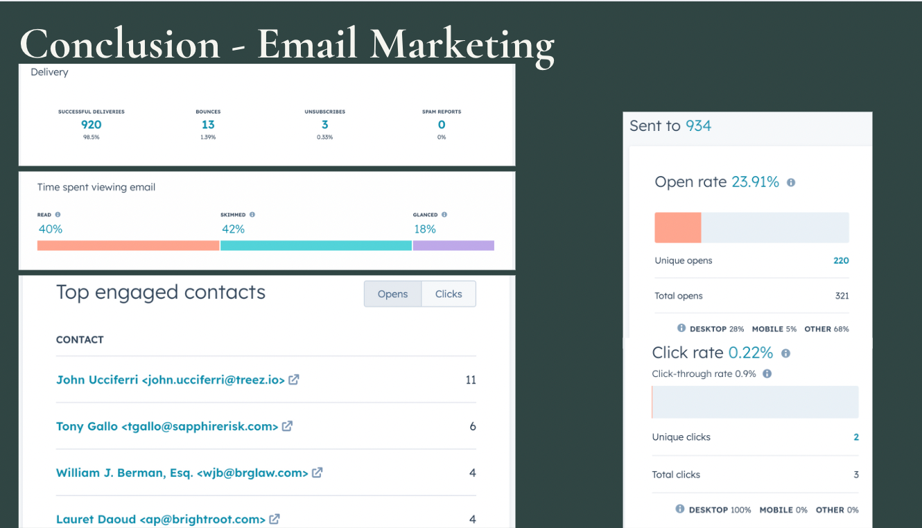 Gained 29 new leads of people who opened the email multiple times.