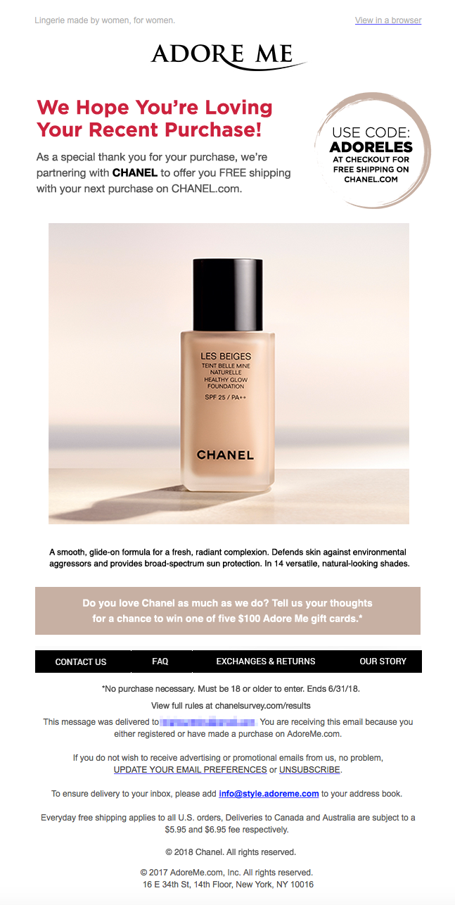 Lily Fullerton - Chanel Cosmetics Promo Emails Lily Fullerton - Chanel Cosmetics Promo Emails