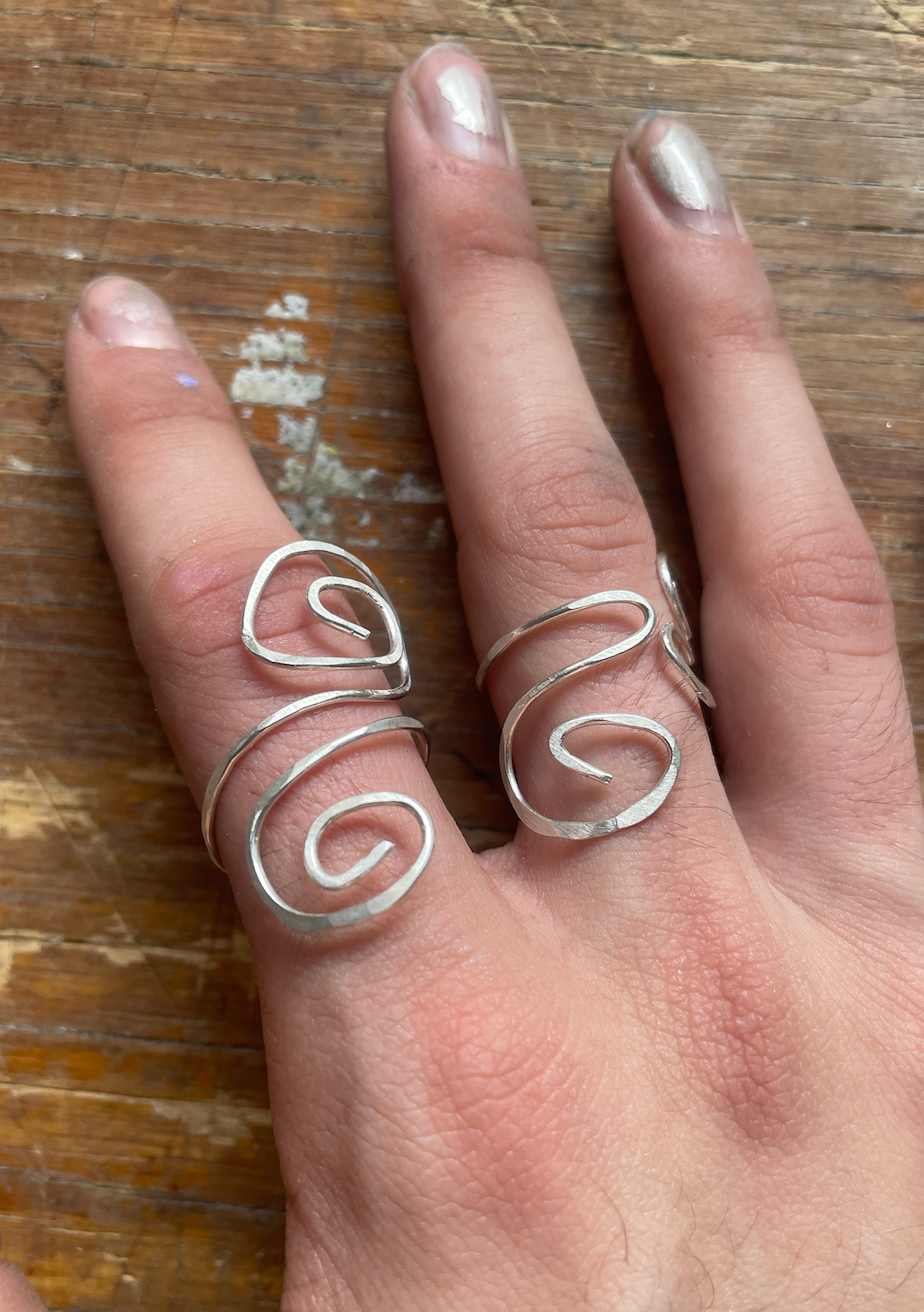 Sterling Silver Vine Rings, 2024