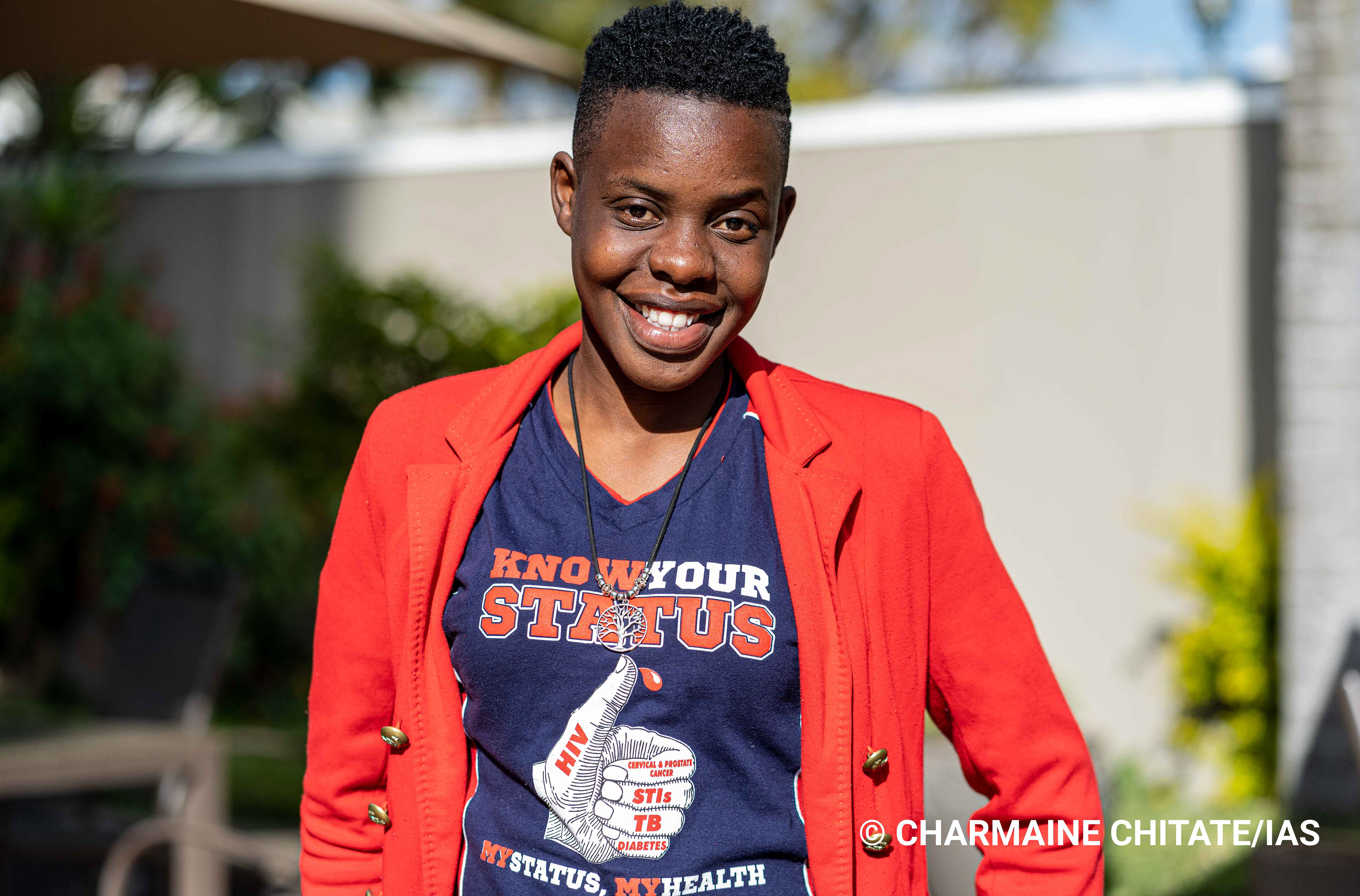 Rumbidai Chidora (24), is a Technical Support Team Intern with AfricAID Zvandiri. (Photographer: Charmaine Chitate/IAS)