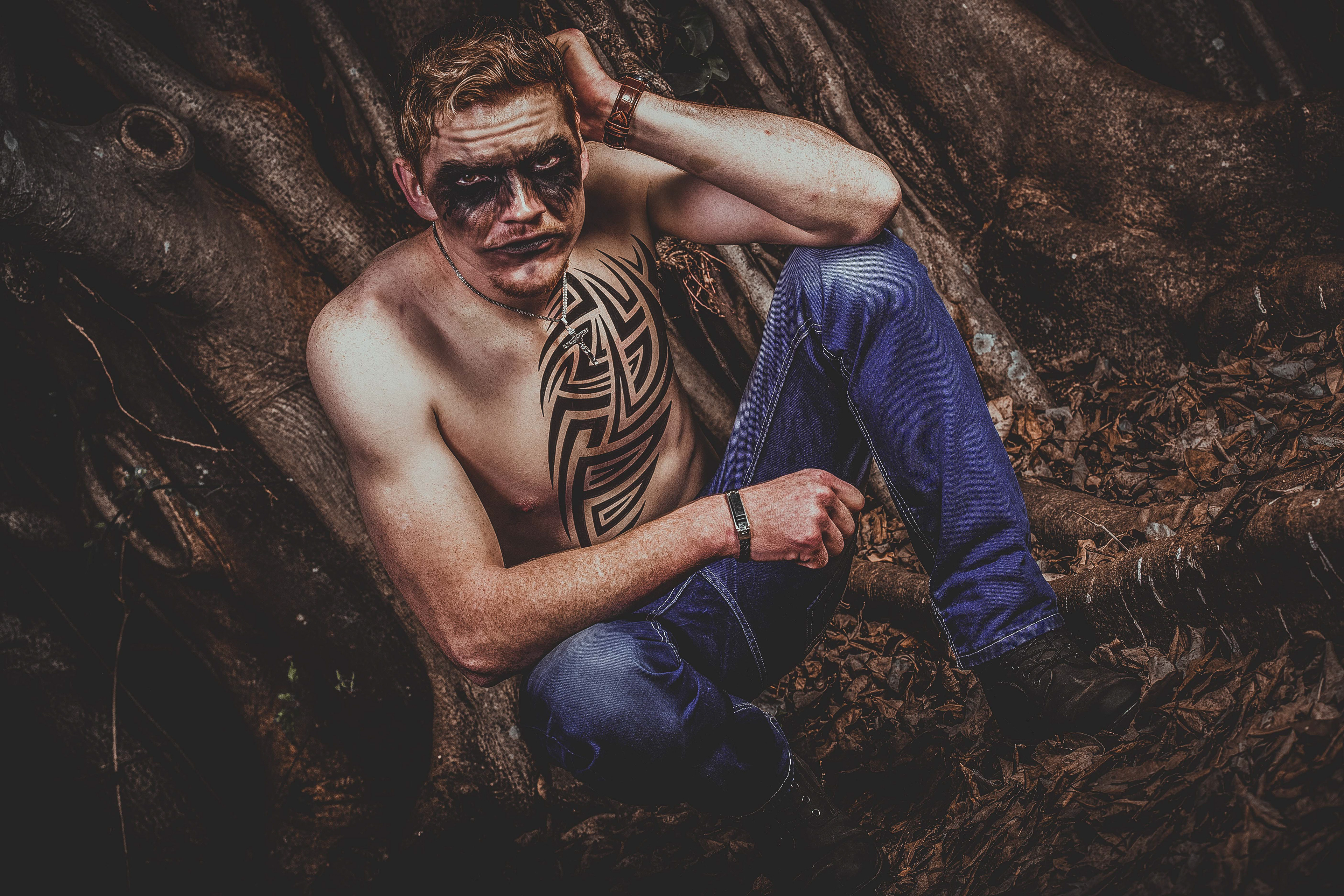 Stage 2 - Edited Skin, Applied Tattoo & Added a Dark brown Tint
