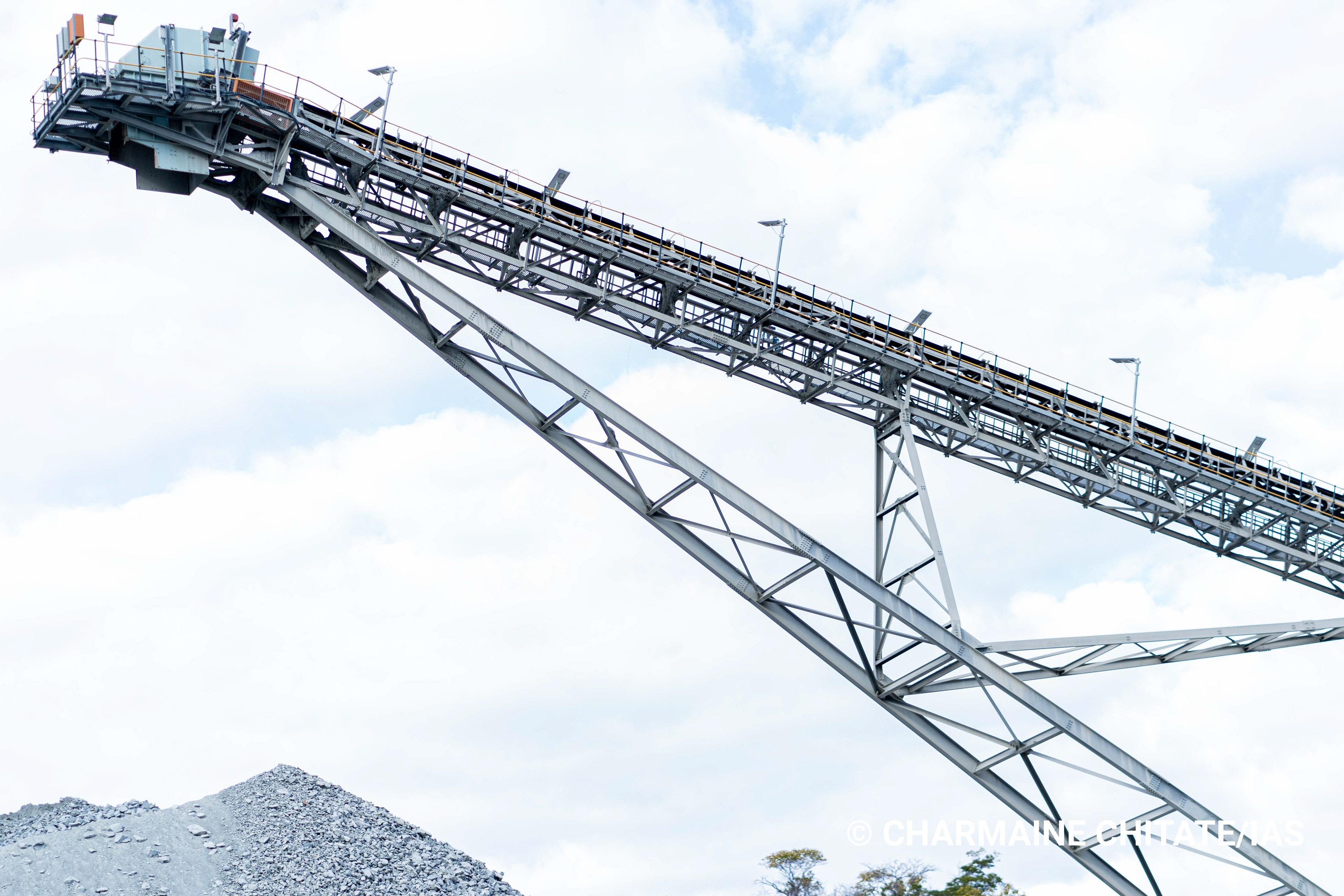 A cable tray at ZIMPLATS' Ngezi Mine. (Photographer: Charmaine Chitate/IAS)
