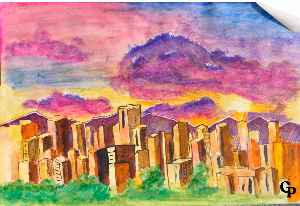 Caracas Venezuela solnedgång