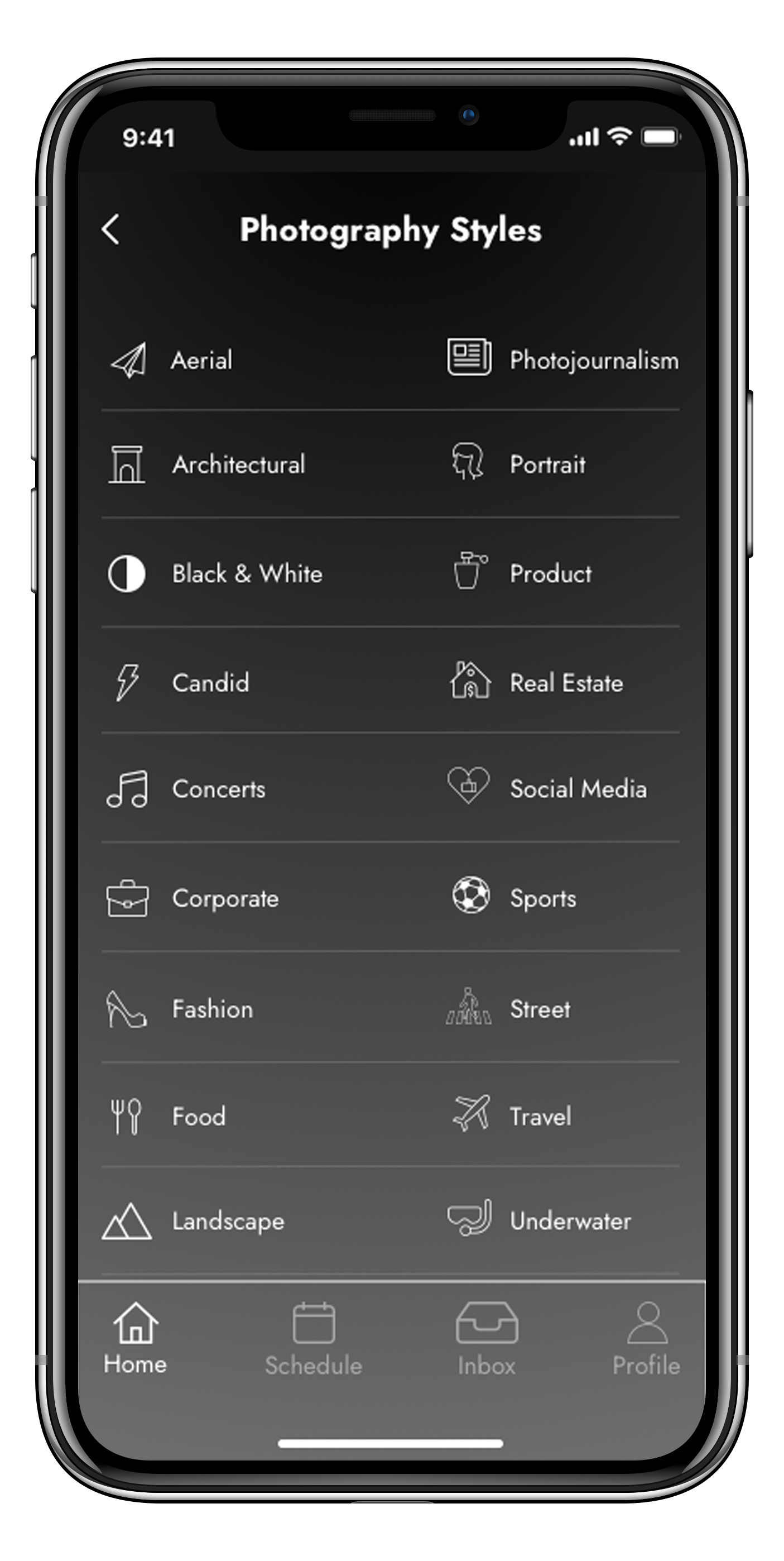 A complete list of available styles are viewable from searching through format 1 & 2