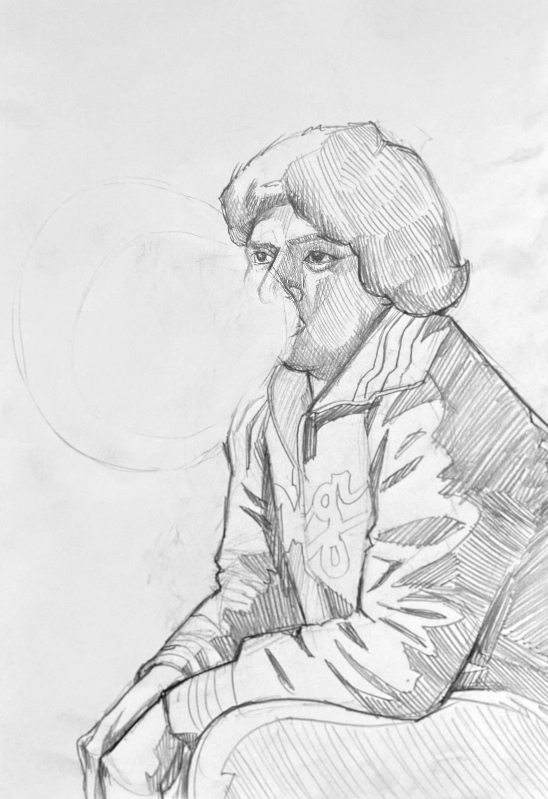 Fernandomani - pencil on paper 8 x 10