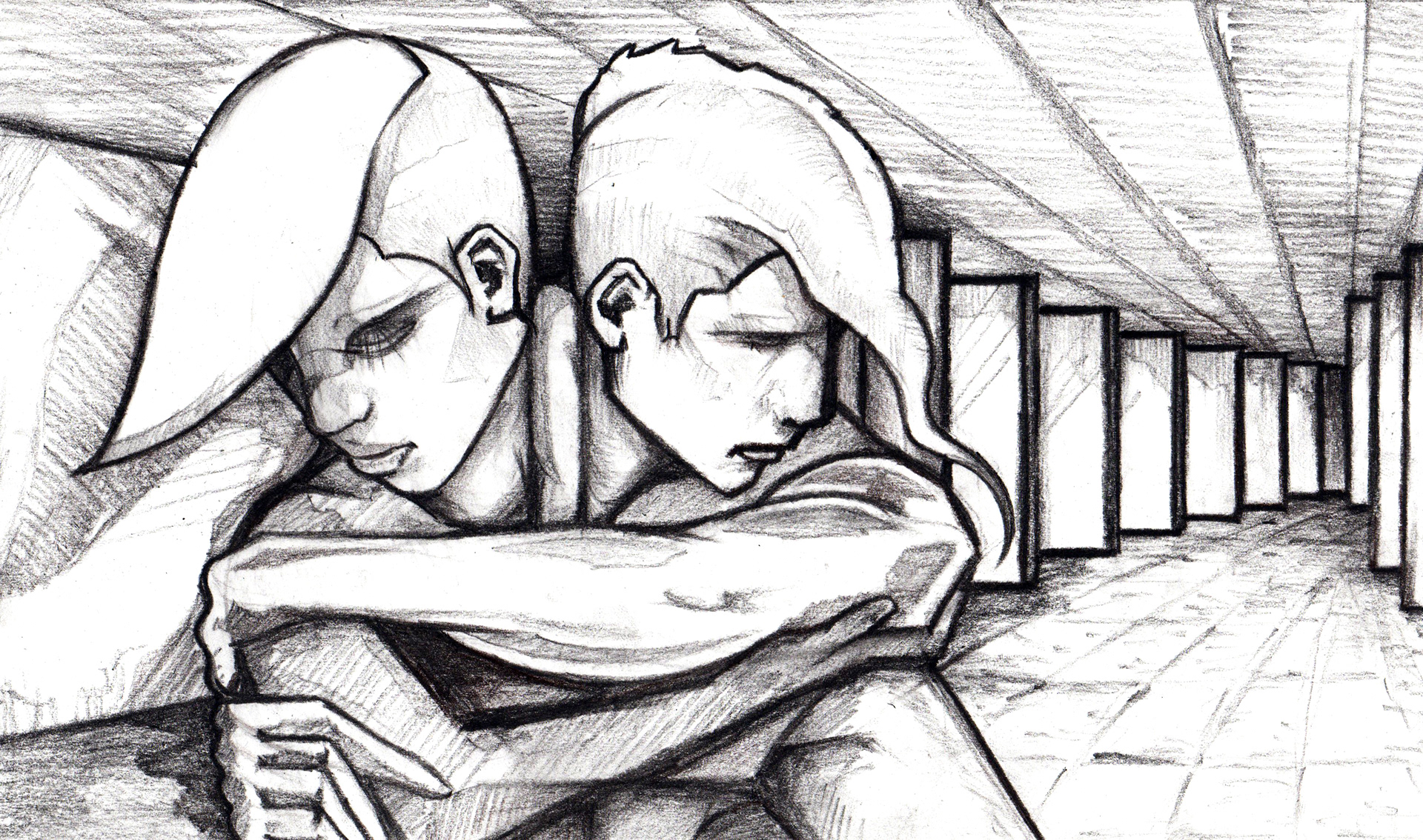 Pencil & Ink on Paper 10 x 7