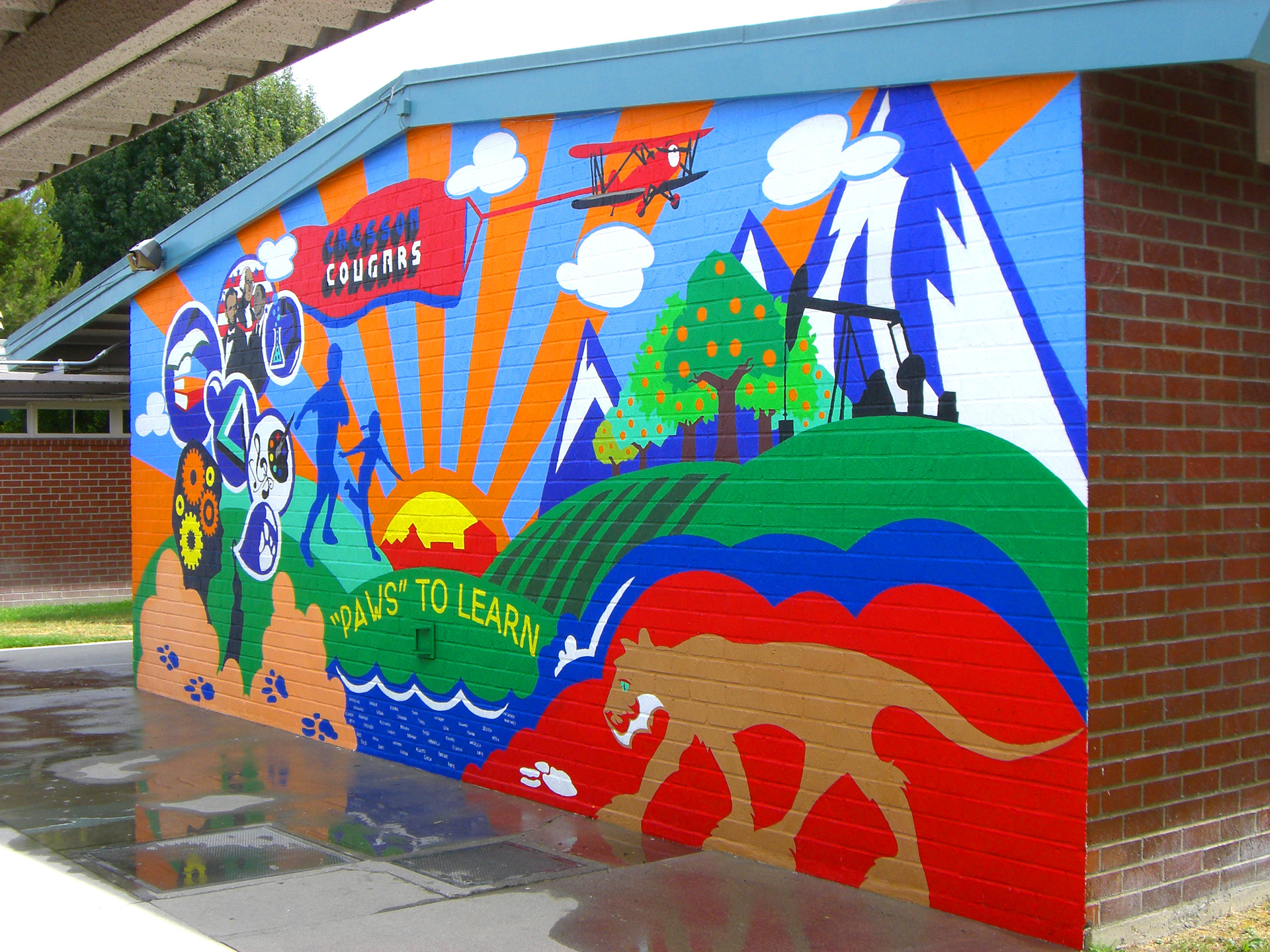 Cresson Elementary - Norwalk, CA Acrylic on Brick 13ft x 25ft