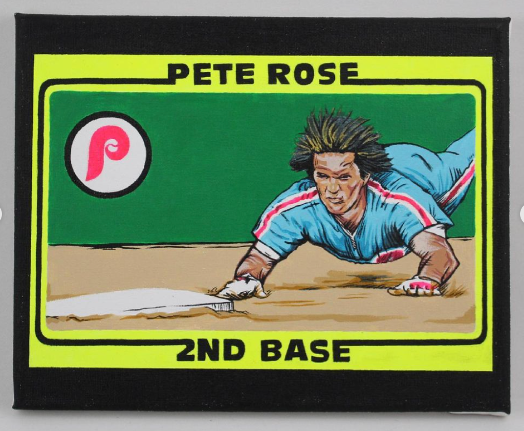 Peter Rose - custom card - Acrylic on canvas 8x10