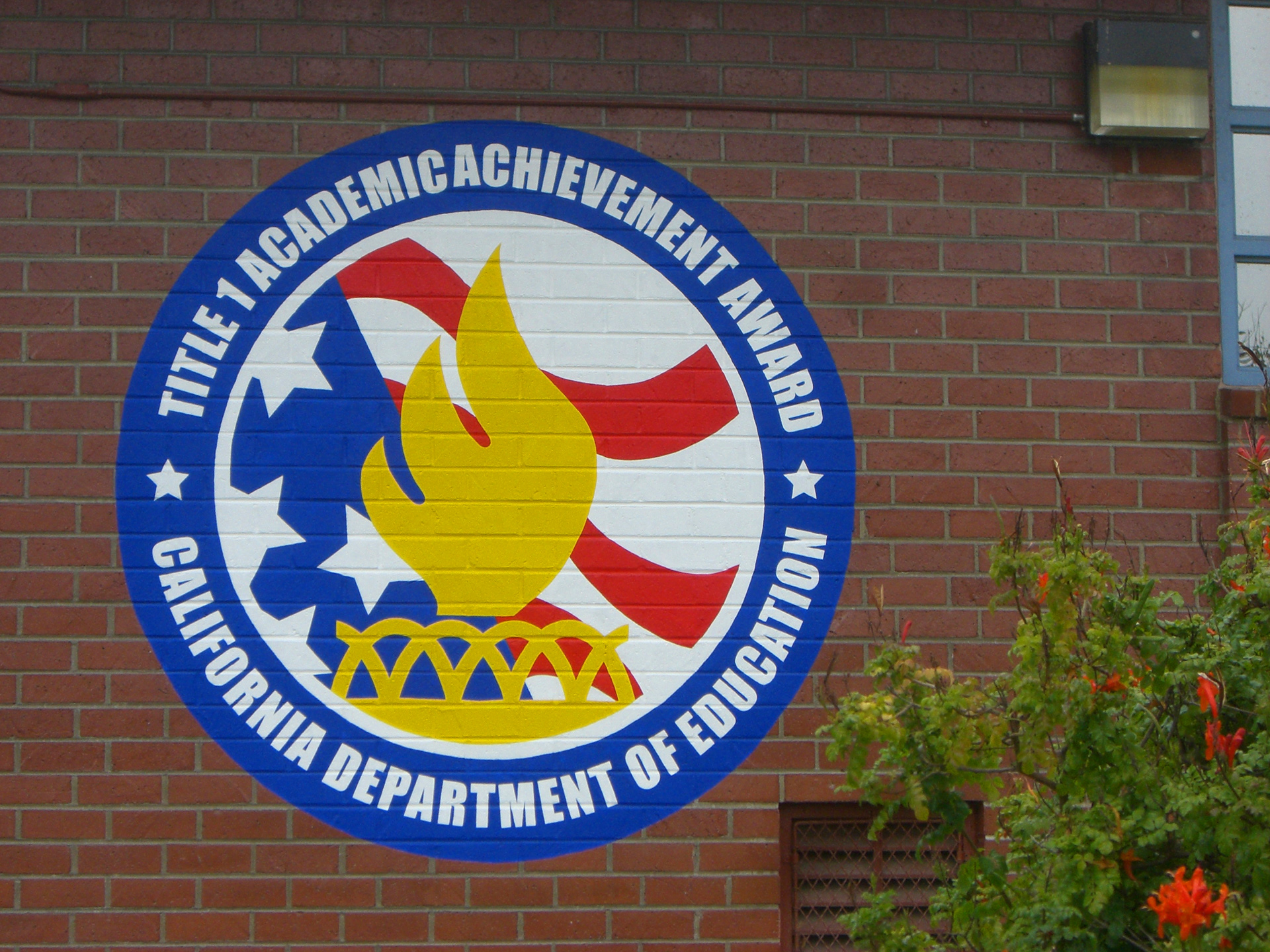 Paddison Elementary - Norwalk, CA Acrylic on Brick 10ft x 10ft