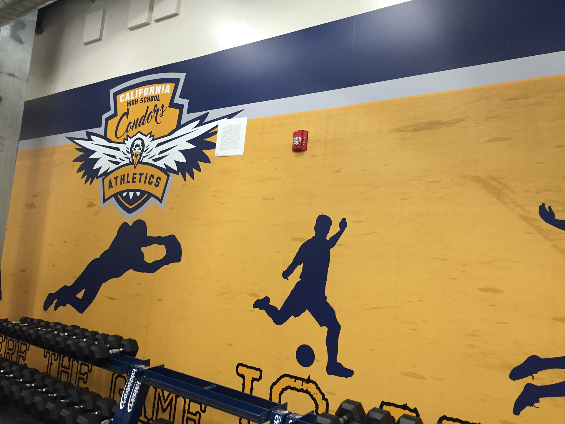 California High School, Whittier, CA Vinyl Sticker Application 5ft x 7ft