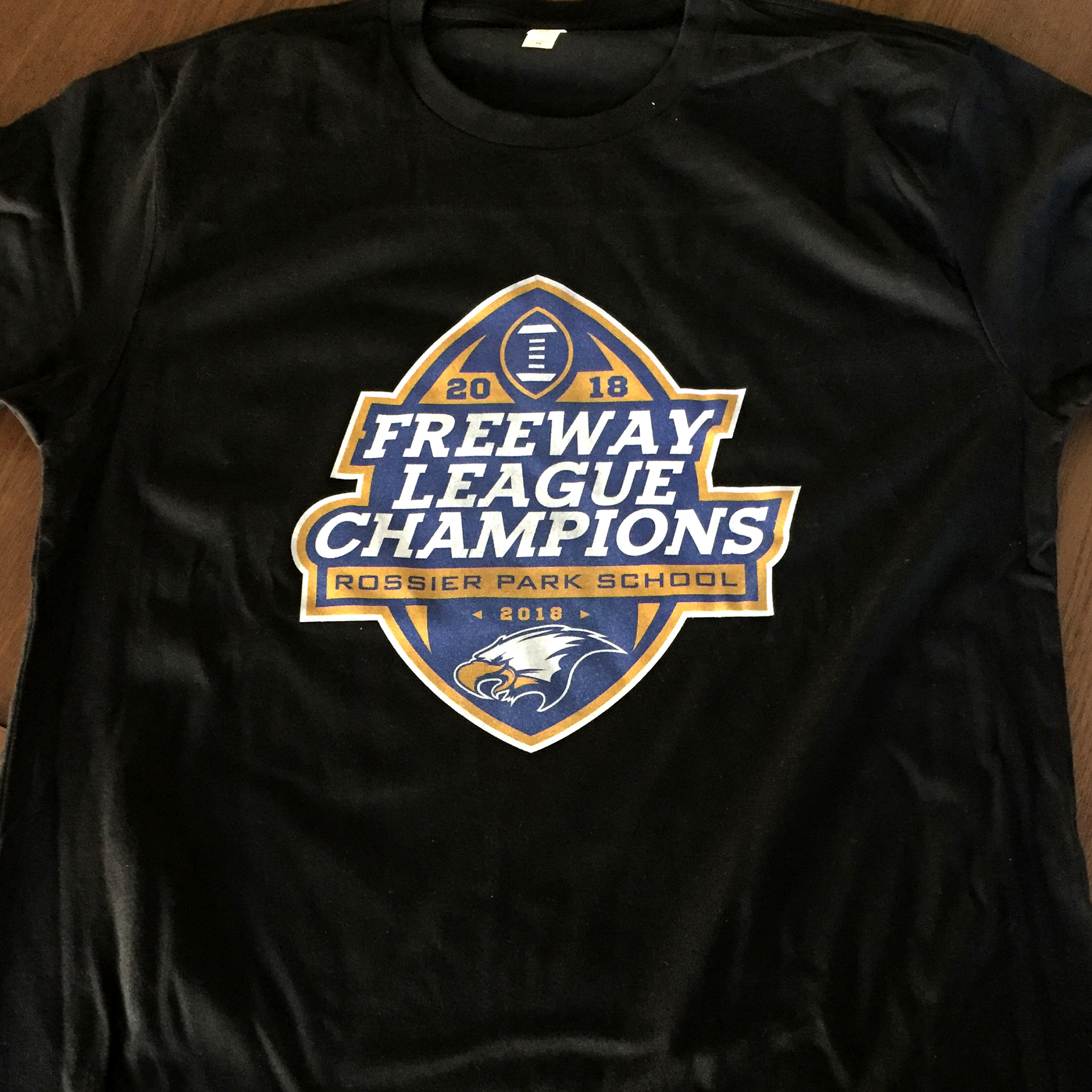 Rossier Park School - Football Shirt Design - 3 Color Screenprint