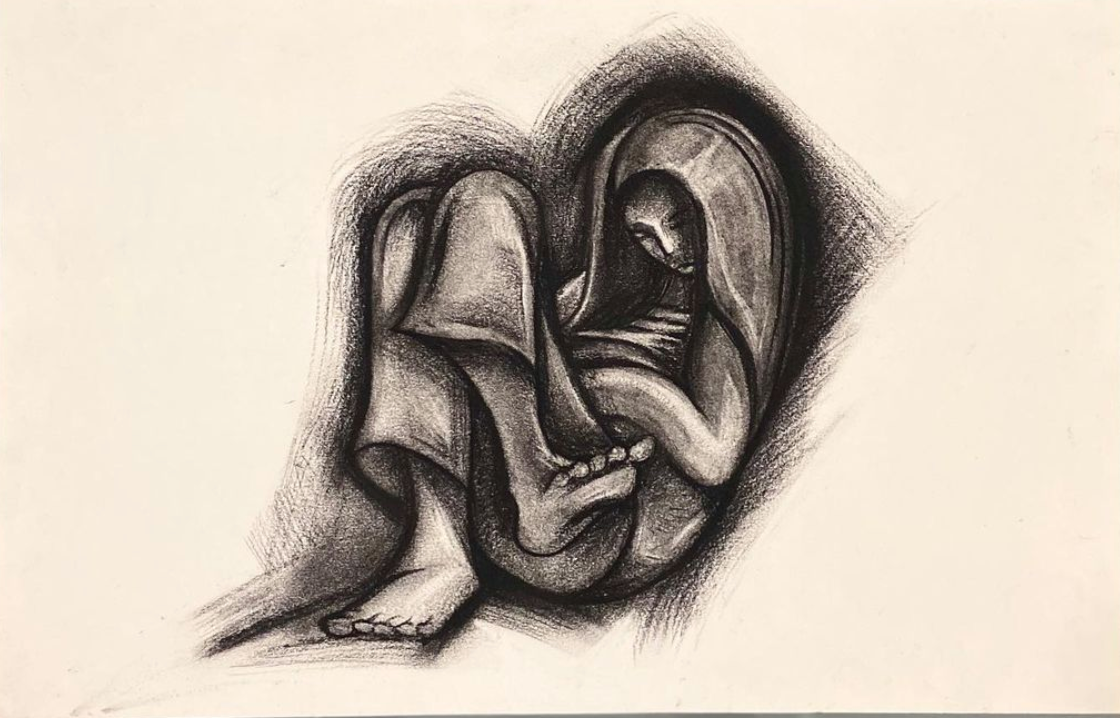 Charcoal on paper 12 x 14