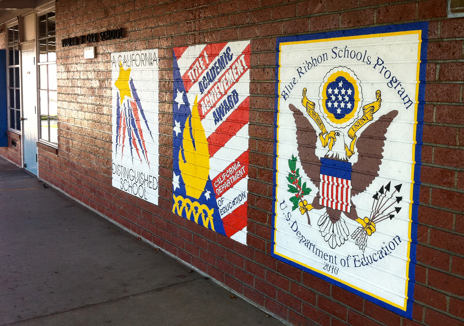William Orr Elementary - Norwalk, CA Acrylic on Brick 12ft x 6ft
