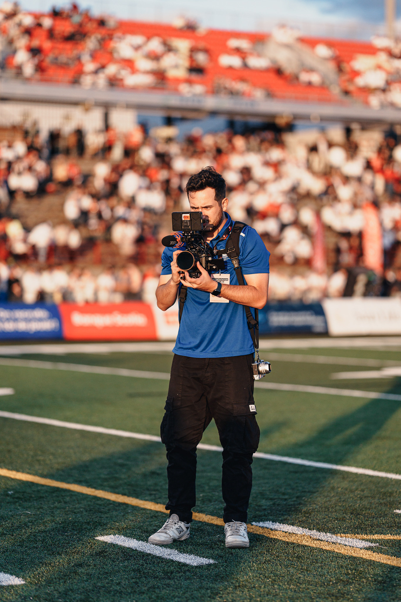 Nicolas Raffin, videographer, behind the scene,  Carabins Université de Montréal