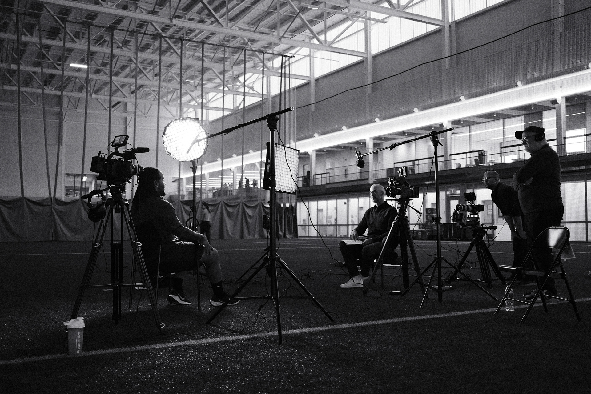 Nicolas Raffin, videographer, behind the scene, Alouettes Media Day RDS / CFL