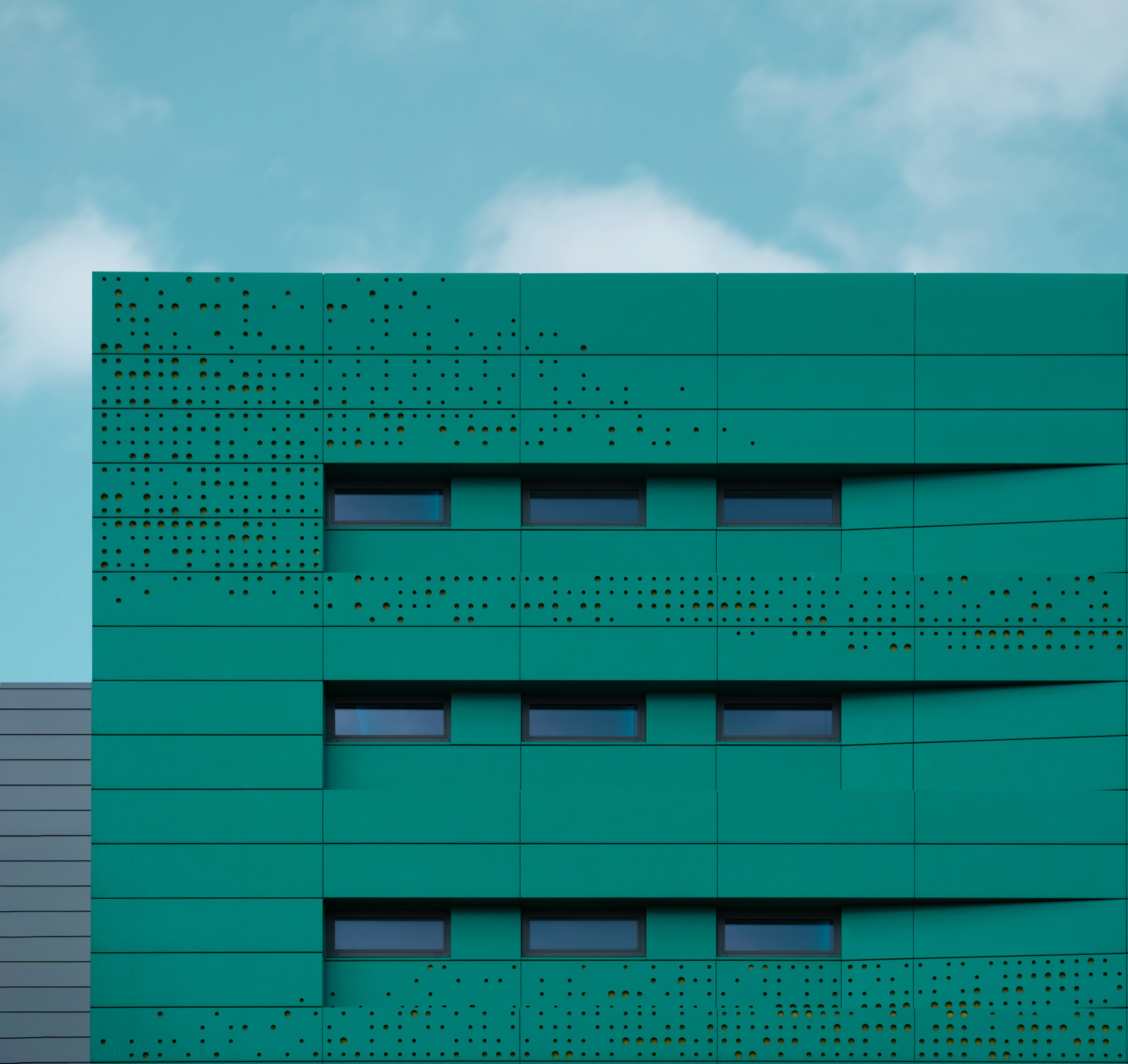 Raster Fassade in Wolfsburg