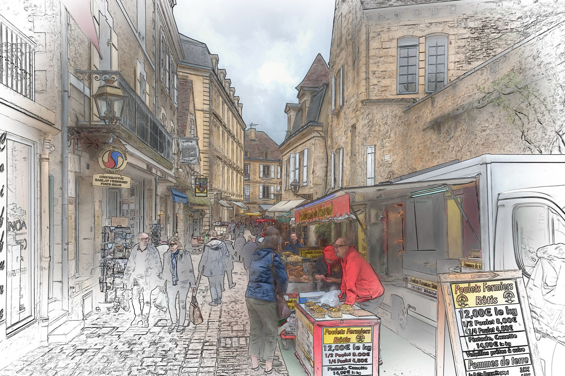 Market Day, Sarlat