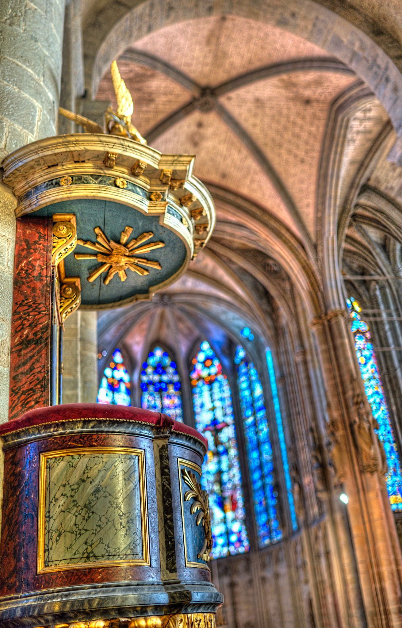 Carcassonne Cathedral Pulpit