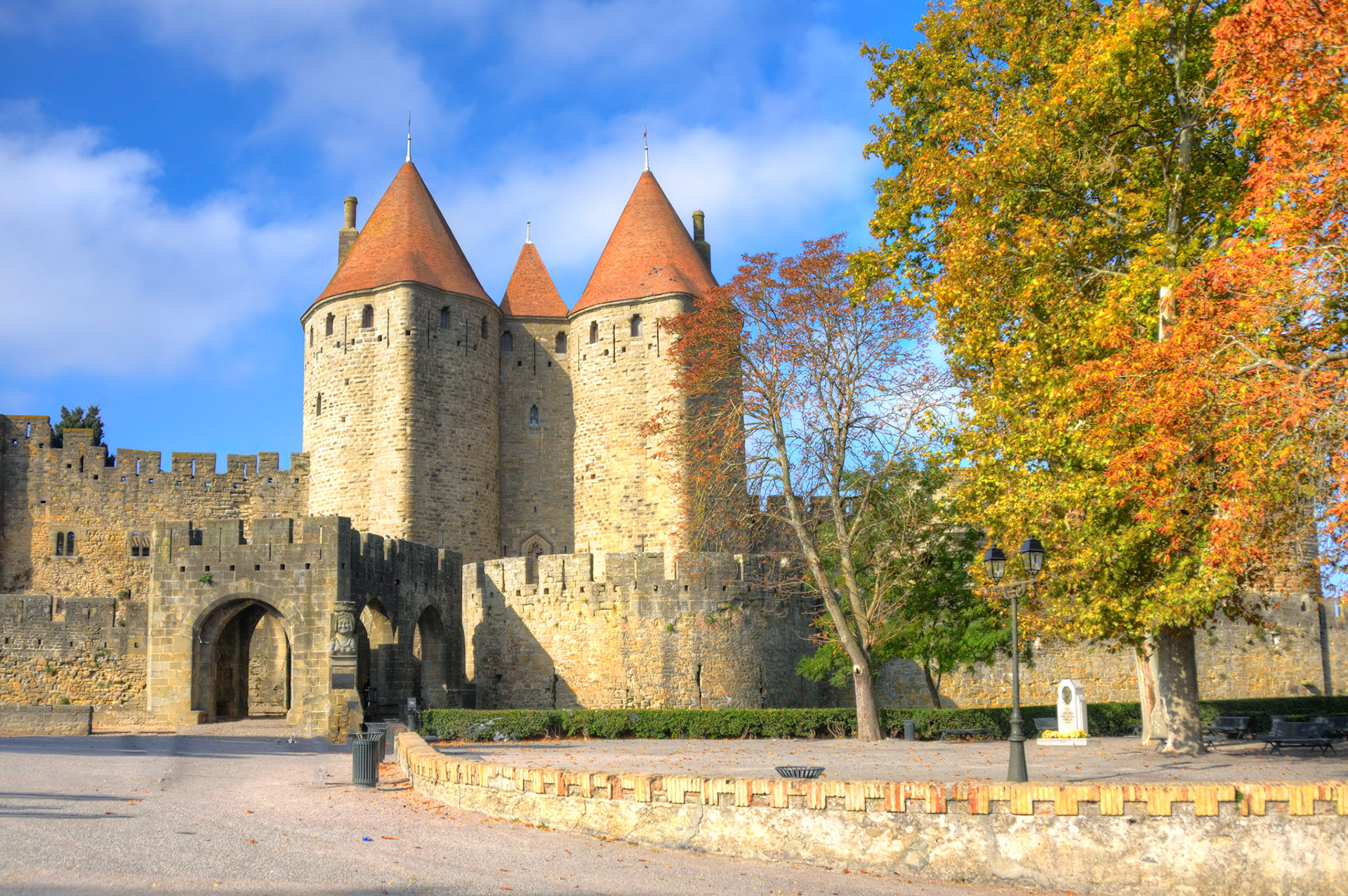 entering Carcassonne