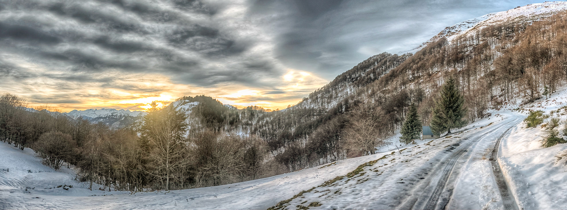 last light on mountain top
