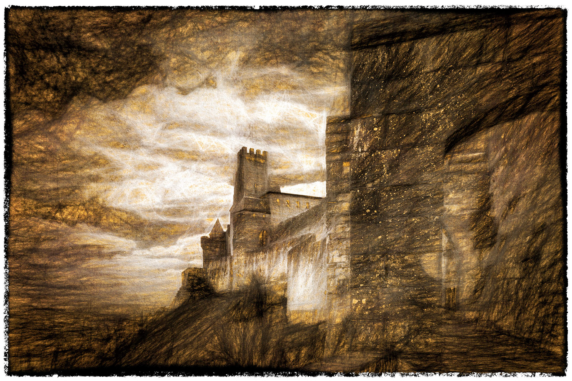 Carcassonne le Cité å la style Da Vinci